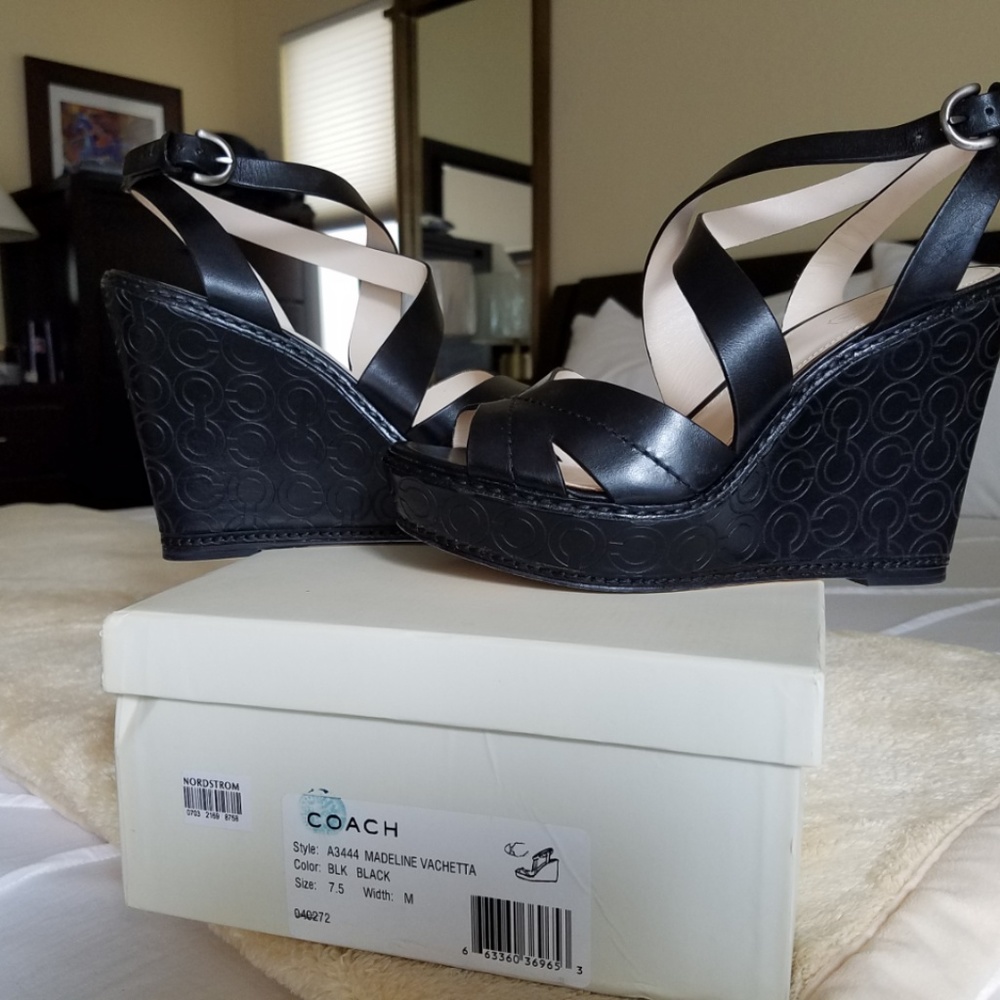 Coach Madeline Vachetta leather platform sandals - Picture 6 of 8